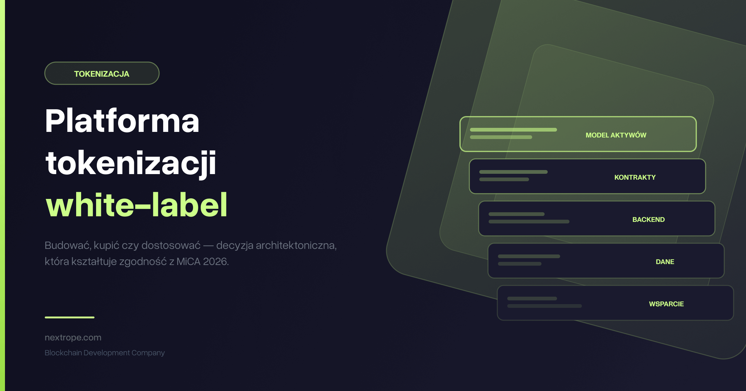 Platforma Tokenizacji w 2026: Budować, Kupić czy Dostosować?