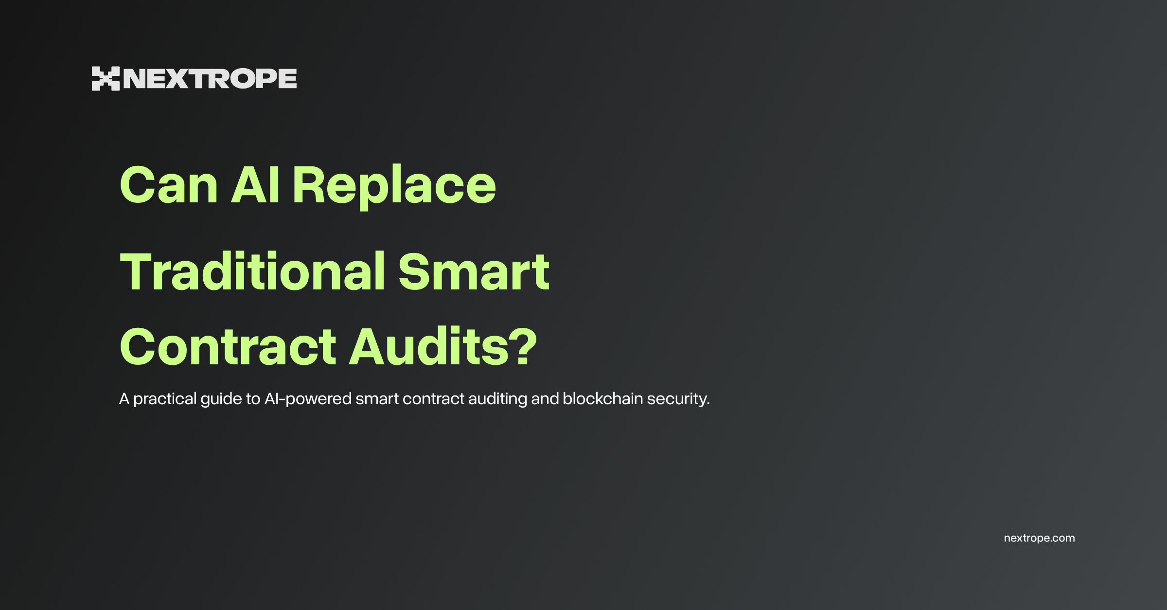 Can AI Replace Traditional Smart Contract Audits?